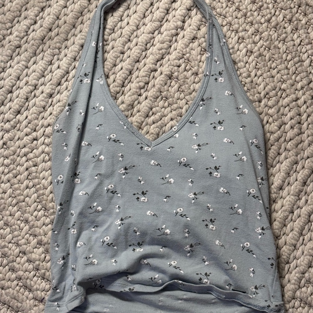 Hollister Blue Floral Top